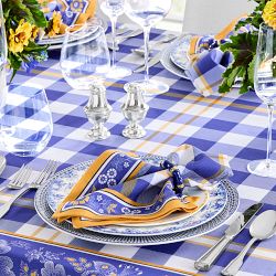 Gingham Floral Tablecloth