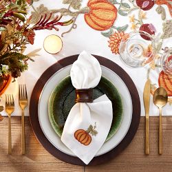 Harvest Embroidered Napkins, Set of 4