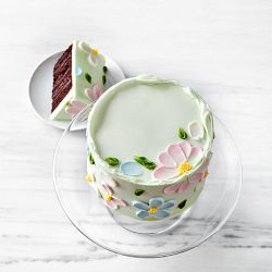 Floral Four-Layer Chocolate Cake, Serves 8-10