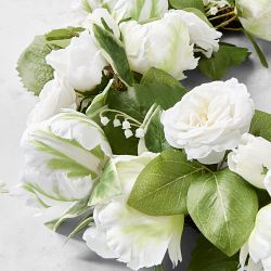 UV Protected Garden Lattice Faux Wreath, 26"