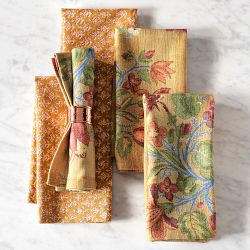 Harvest Block Print Napkins, Set of 4