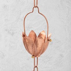 Copper Flower Rain Chain