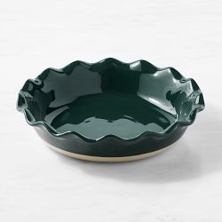 Emile Henry Ruffle Pie Dish, Cedar