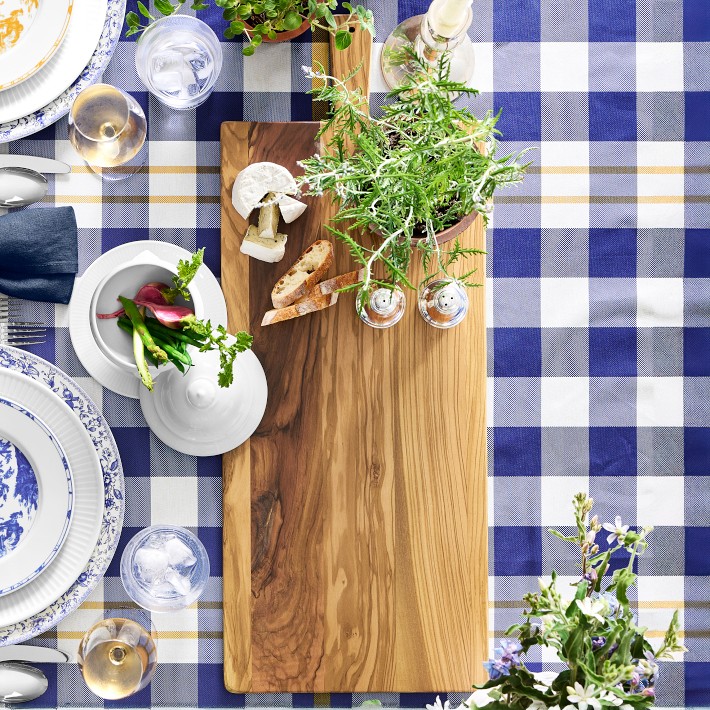 Gingham Floral Tablecloth | Williams Sonoma