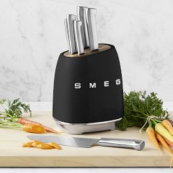 SMEG 6-Piece Knife Set With Block | Williams Sonoma