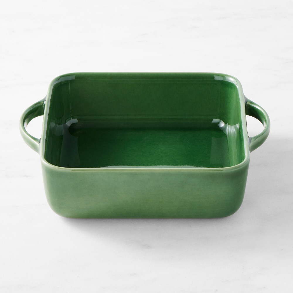 Williams Sonoma Essential Stoneware Square Baker, 2 1/2 Qt. - 9" x 9", Green