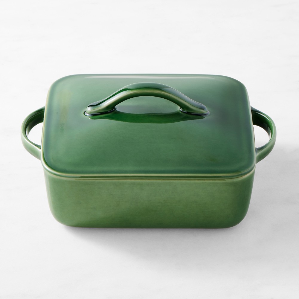 Williams Sonoma Essential Covered Square Baker, 2 2/3 Qt. - 9" x 9", Green