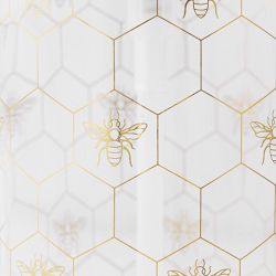 Williams Sonoma Honeycomb Bee Glass Soap Dispenser