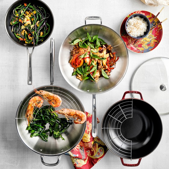 Williams Sonoma Thermo-Clad Induction Nonstick Open Wok with