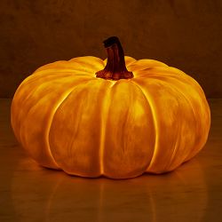 Outdoor Pre-Lit Faux Pumpkins