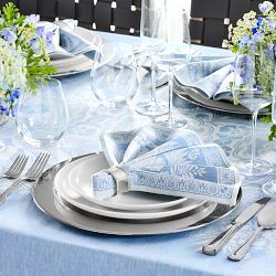 Vintage Floral Jacquard Tablecloth