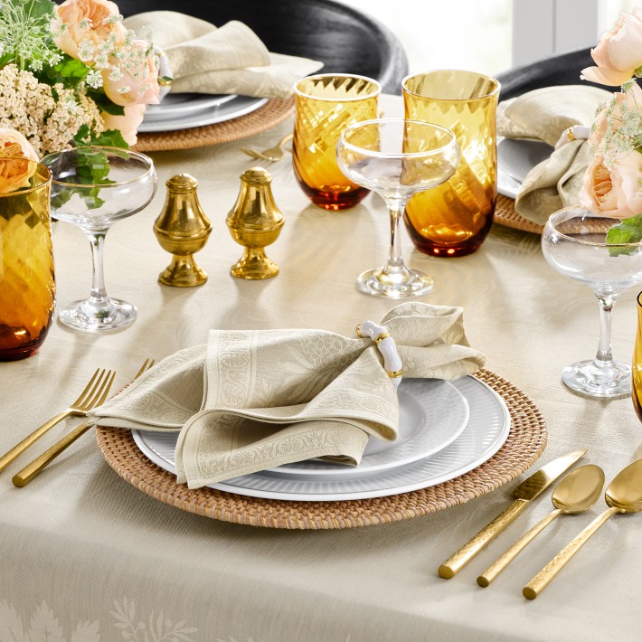 Vintage Floral Jacquard Tablecloth | Williams Sonoma