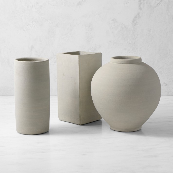 Jeff Leatham White Ceramic Vase | Williams Sonoma
