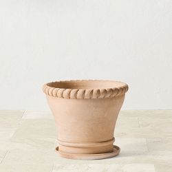 Williams Sonoma Terracotta Rope Planter