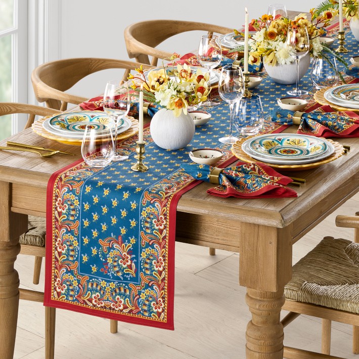 Gingham Floral Tablecloth | Williams Sonoma