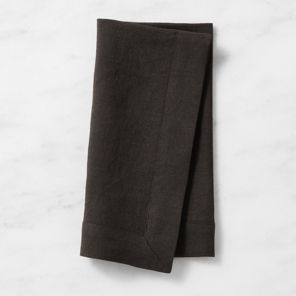 Signature Linen Napkins - Set of 8, Black