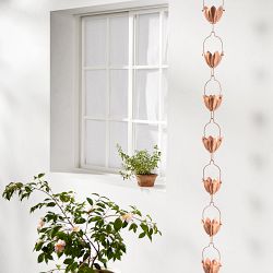 Copper Flower Rain Chain