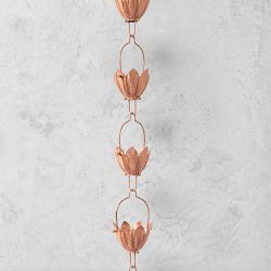 Copper Flower Rain Chain