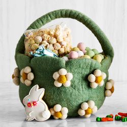 West Elm x Williams Sonoma Green Daisy Easter Basket