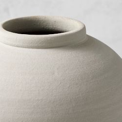 Jeff Leatham x Williams Sonoma Round White Ceramic Vase