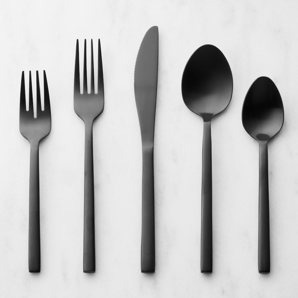 Fortessa Arezzo Flatware Sets - 20 piece - brushed black