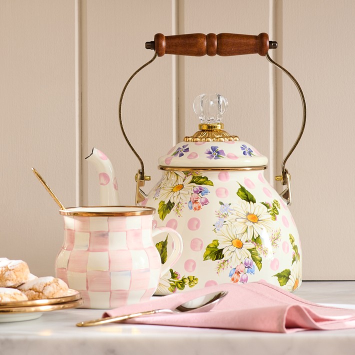 MacKenzie-Childs ケトル Amazon.com: MACKENZIE-CHILDS Enamel Tea Kettle, Stylish Tea Kettle