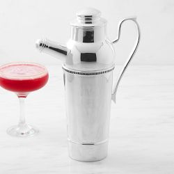 Williams Sonoma Presidio Plated Cocktail Shaker with Handle, Silver