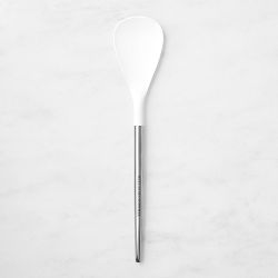 Williams Sonoma Stainless-Steel Silicone Paddle Spoon, White