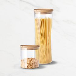 Hold Everything Slim Stacking Canisters, Set of 2