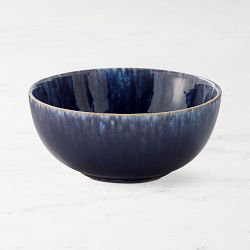 Cyprus Reactive Glaze Cereal Bowls, Set of 4, Blue