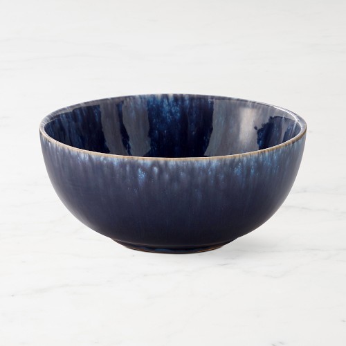 Cyprus Reactive Glaze Cereal Bowls, Set of 4, Blue