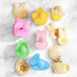 Williams Sonoma Easter Thumbprint Cookie Cutters, Set of 5
