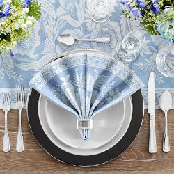 Vintage Floral Jacquard Napkins, Set of 4