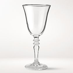 Silver Rim Wine Glasses, Set of 4
