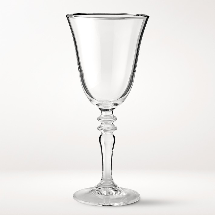 Silver Rim Wine Glasses Set of 4 | Williams Sonoma