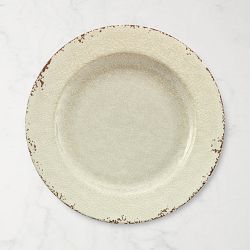 Rustic® Outdoor Melamine Dinner Plates, Set of 4, Ivory