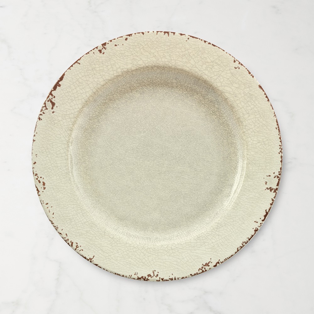 Rustic® Outdoor Melamine Dinner Plates - Set of 8, Ivory