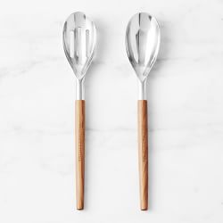 Williams Sonoma Olivewood Stainless-Steel Spoon Set