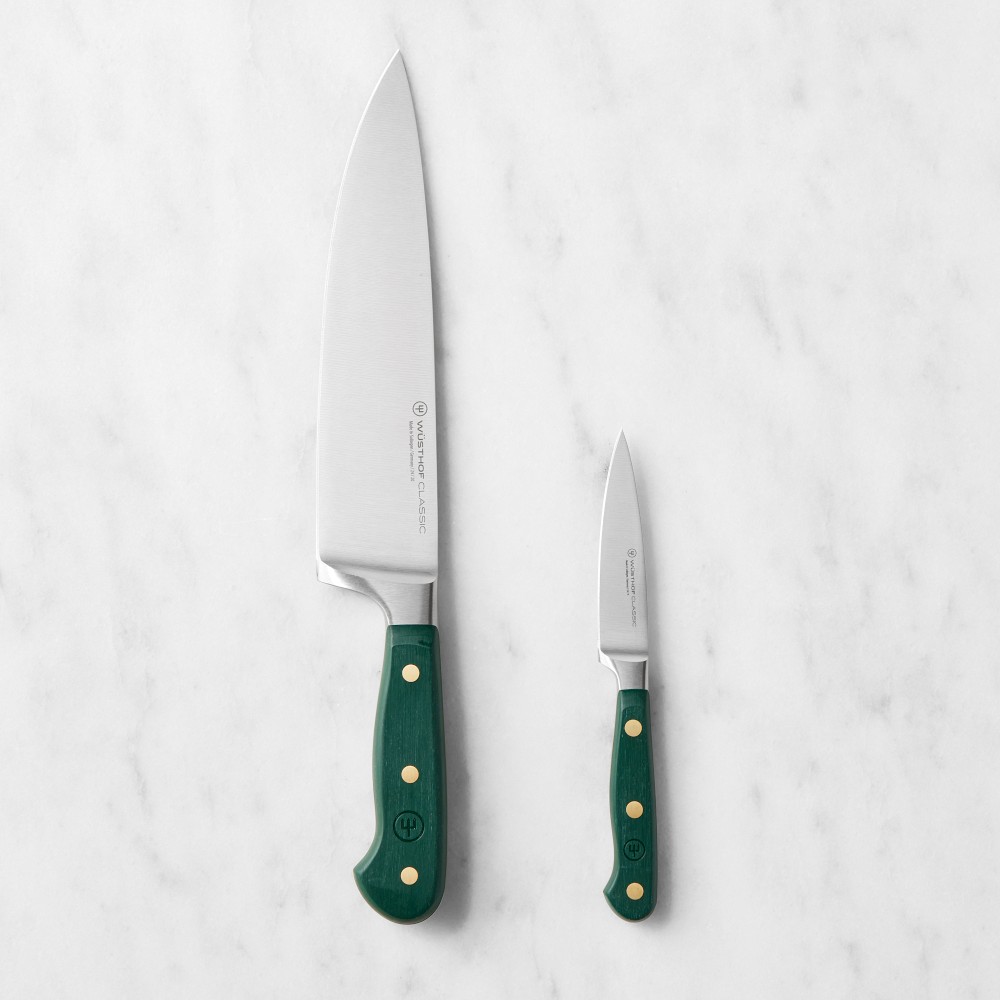 WÜSTHOF Classic Chef's Paring Knives, Set of 2 - Rosemary Green