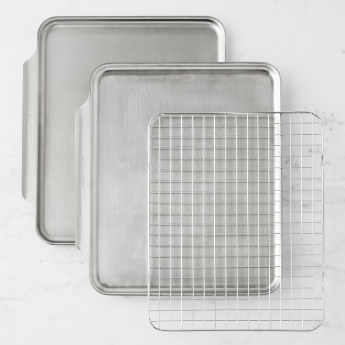 Williams Sonoma Thermo-Clad Stainless-Steel Ovenware, Set of 3