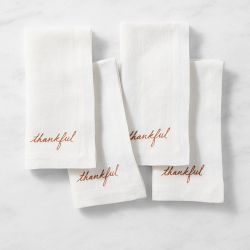Sentiment Napkins, Set of 4, Thankful
