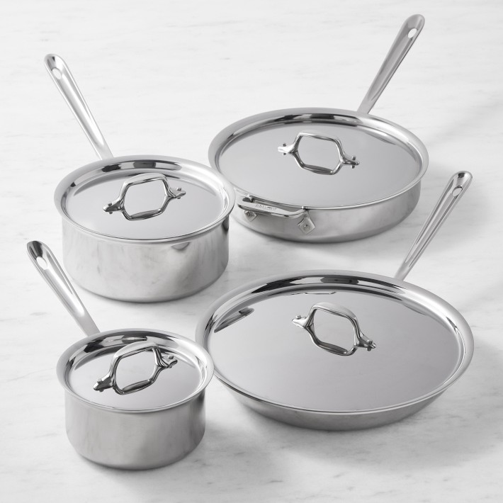 All-Clad D3® Tri-Ply 8-Piece Cookware Set | Williams Sonoma