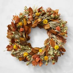 Autumn Splendor Live Wreath, 22"