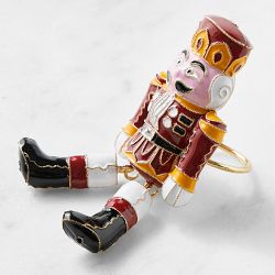 Cloisonné Nutcracker Napkin Rings, Set of 4