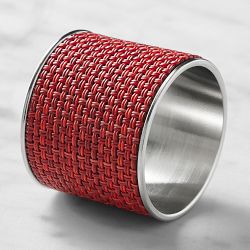 Chilewich Mini Basketweave Napkin Rings, Set of 4