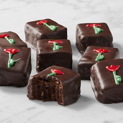 Red Rose Chocolate Fudge Brownie Bites, Set of 8