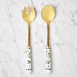 Famille Rose Gold Salad Servers, Set of 2