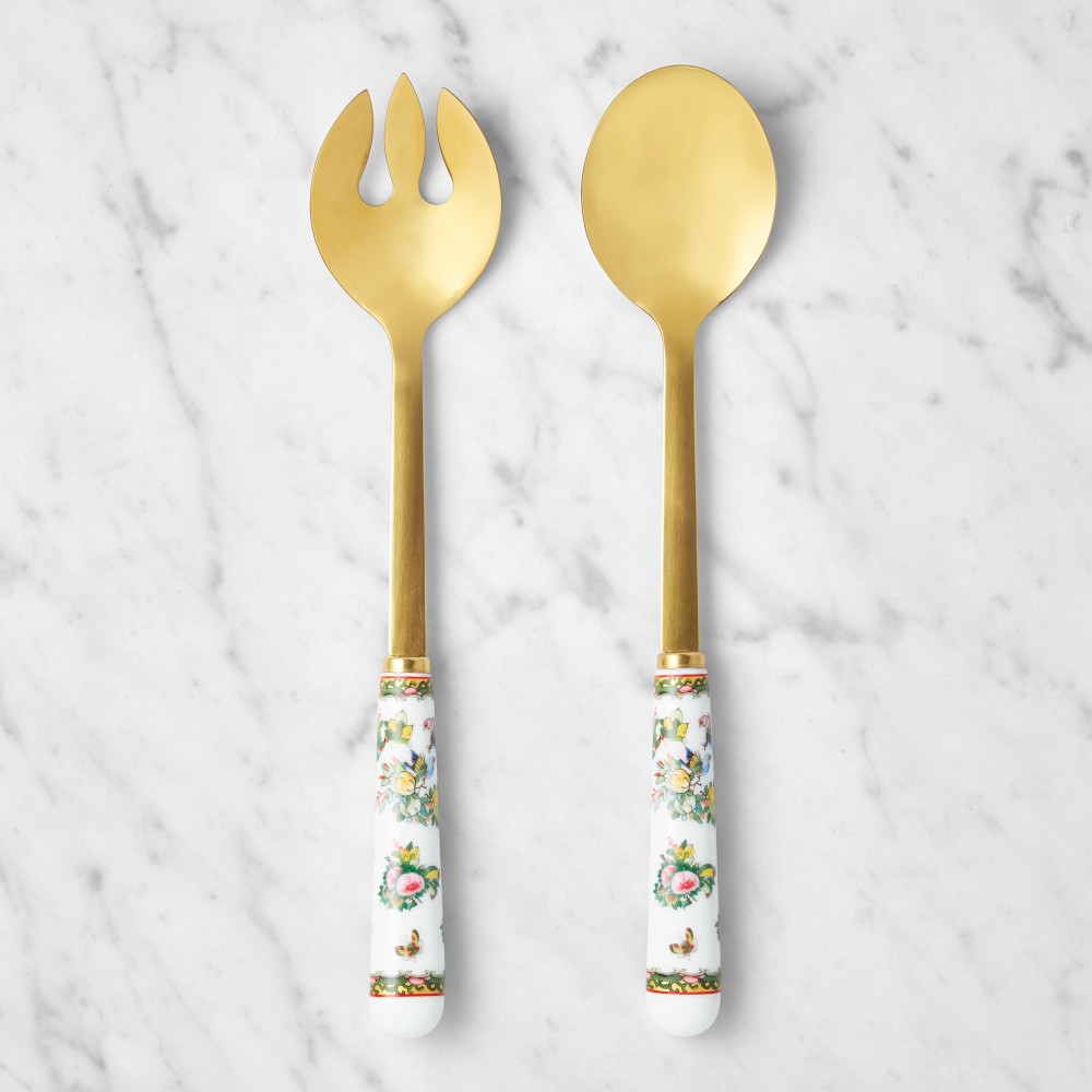 Famille Rose Salad Servers, Set of 2 - Set of 2