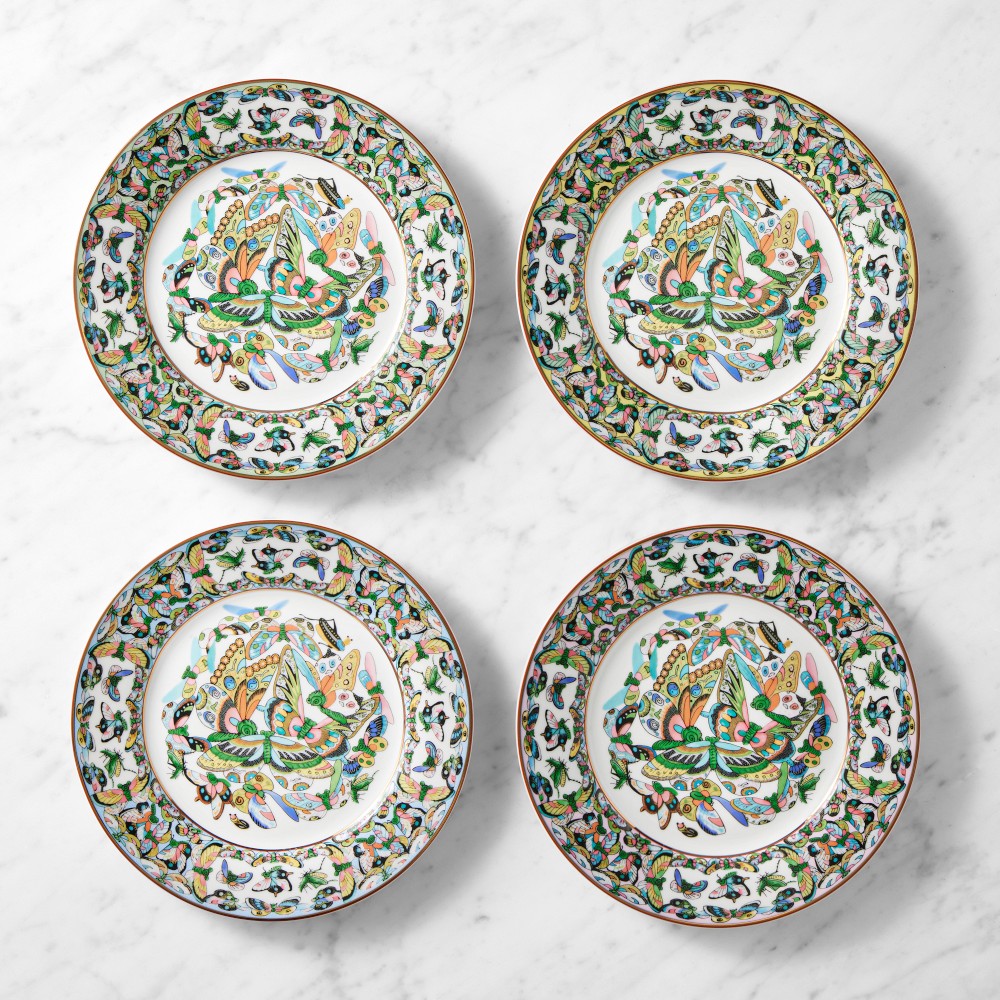 Papillon Mixed Salad Plates - Set of 4