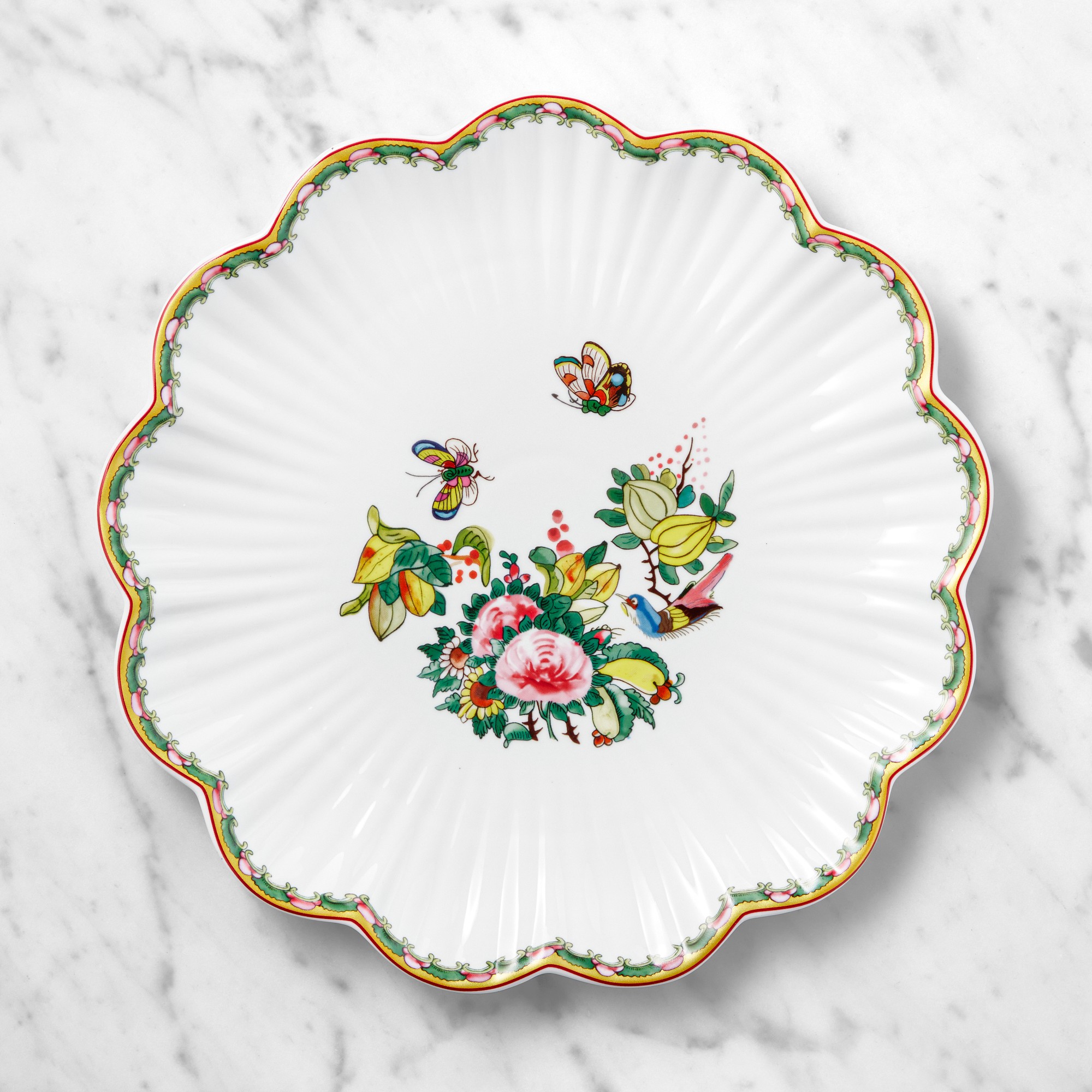 Famille Rose Scalloped Dinner Plates, Set of 4 | Williams Sonoma